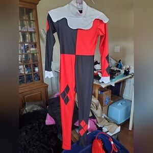 Herostime Harley Quinn original bodysuit cosplay with gloves and cowl